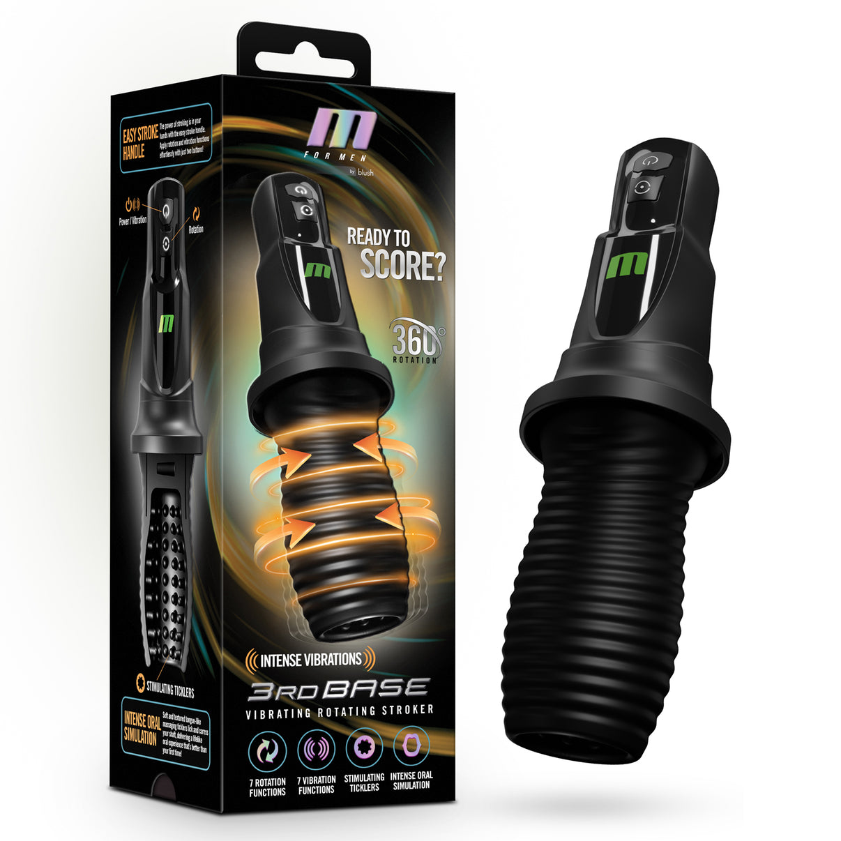 M for Men - 3rd Base - Black | 810138370469 | Discreet Personal Wellness