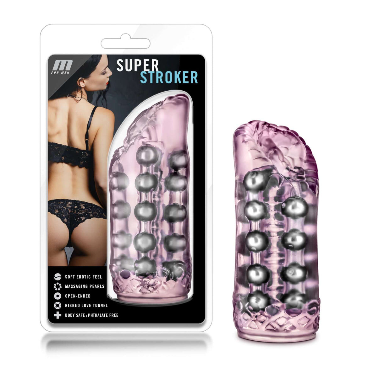 M for Men Super Stroker - Pink | 702730682852 | Discreet Personal Wellness