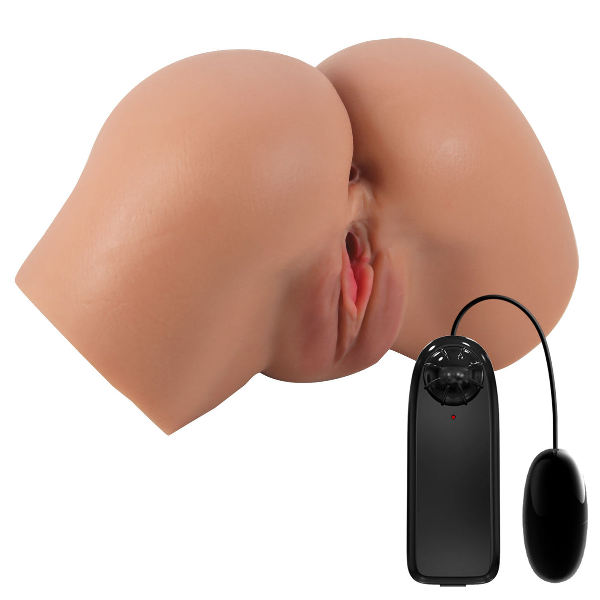 Hailey Realistic Vagina and Ass Vibrator - Tan | 6959532360172 | Discreet Personal Wellness