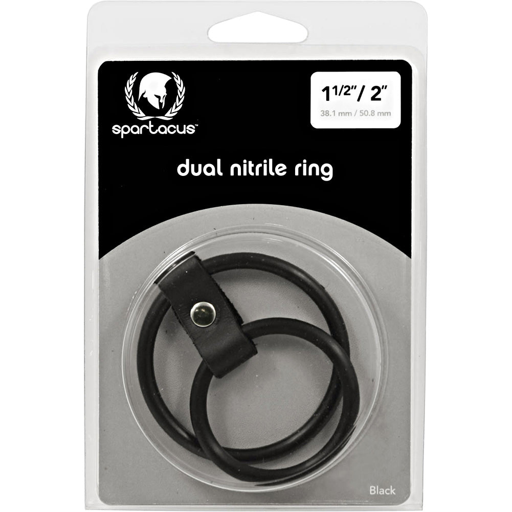 Nitrile Dual Penis Ring - Black | 669729060377 | Discreet Personal Wellness