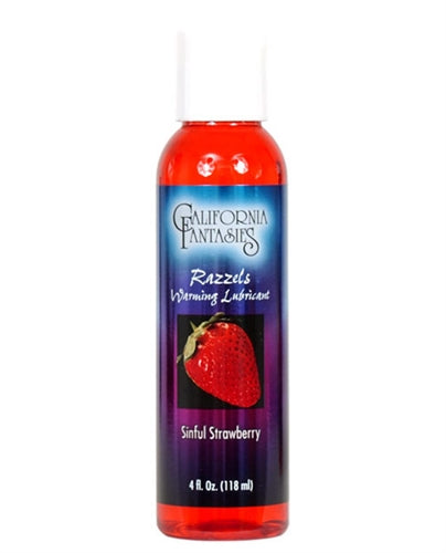 Razzels Warming Lubricant - Sinful Strawberry - 4 Oz. Bottle | 855487001053 | Discreet Personal Wellness