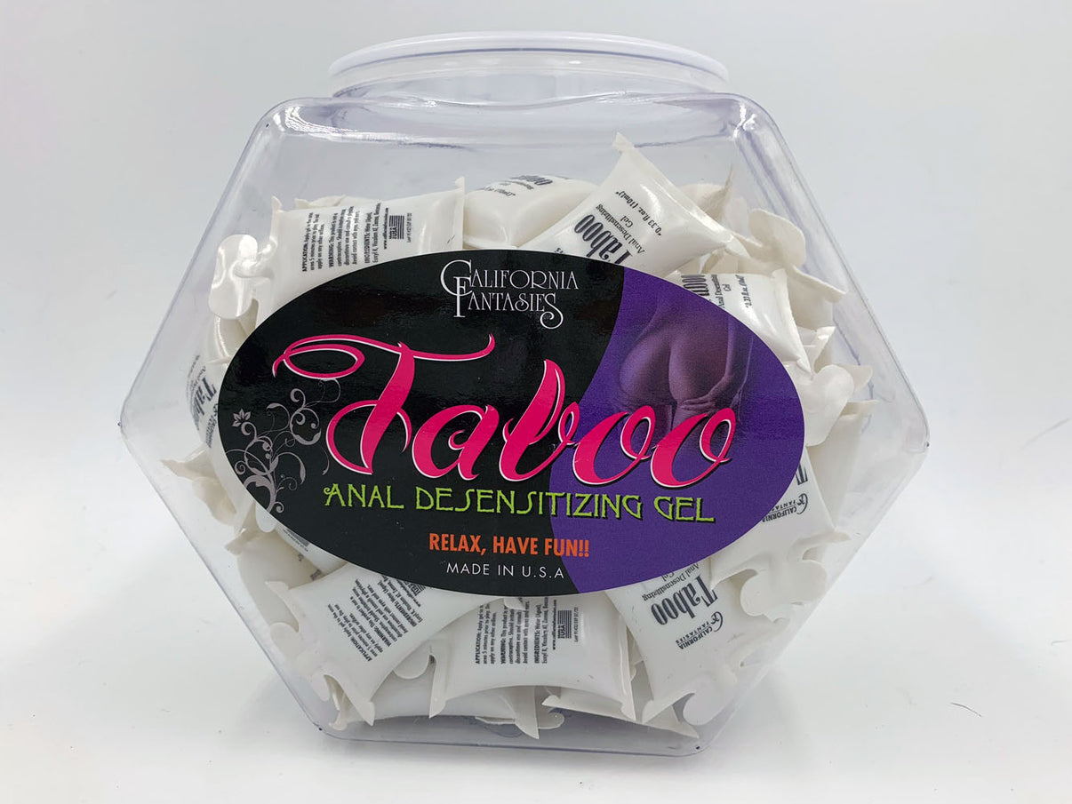 Taboo - Anal Desensitizing Gel - 72 Piece Fishbowl - 10 ml Pillows | 855487001671 | Discreet Personal Wellness