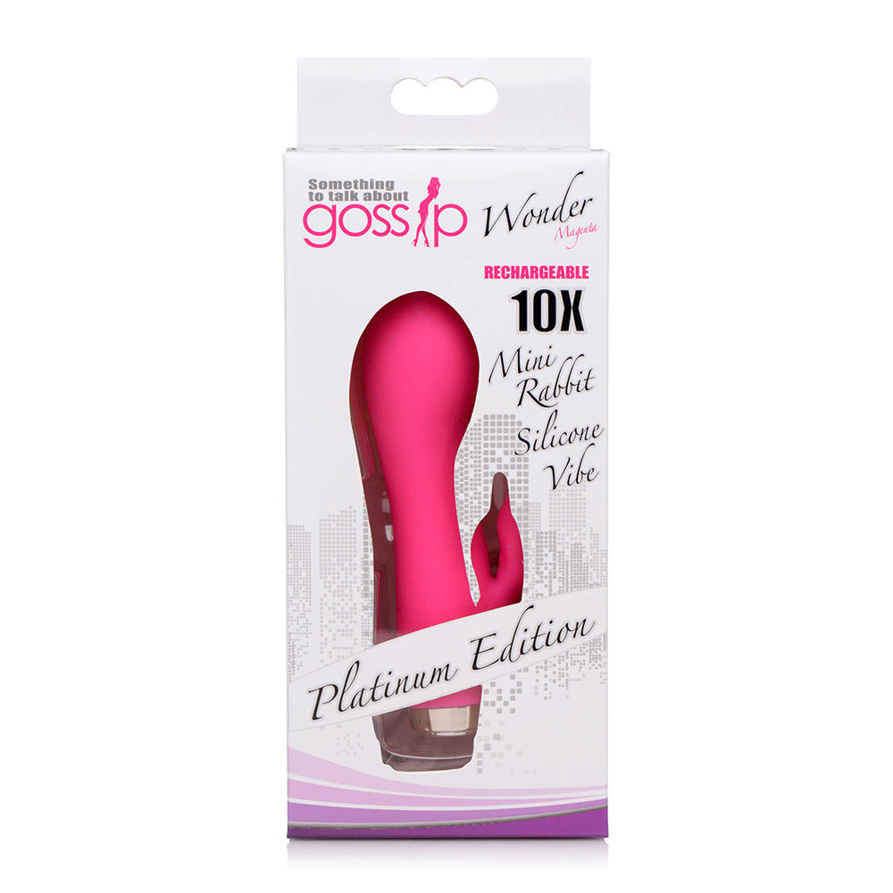 Wonder Mini Rabbit Silicone Vibrator - Pink | 653078941845 | Discreet Personal Wellness