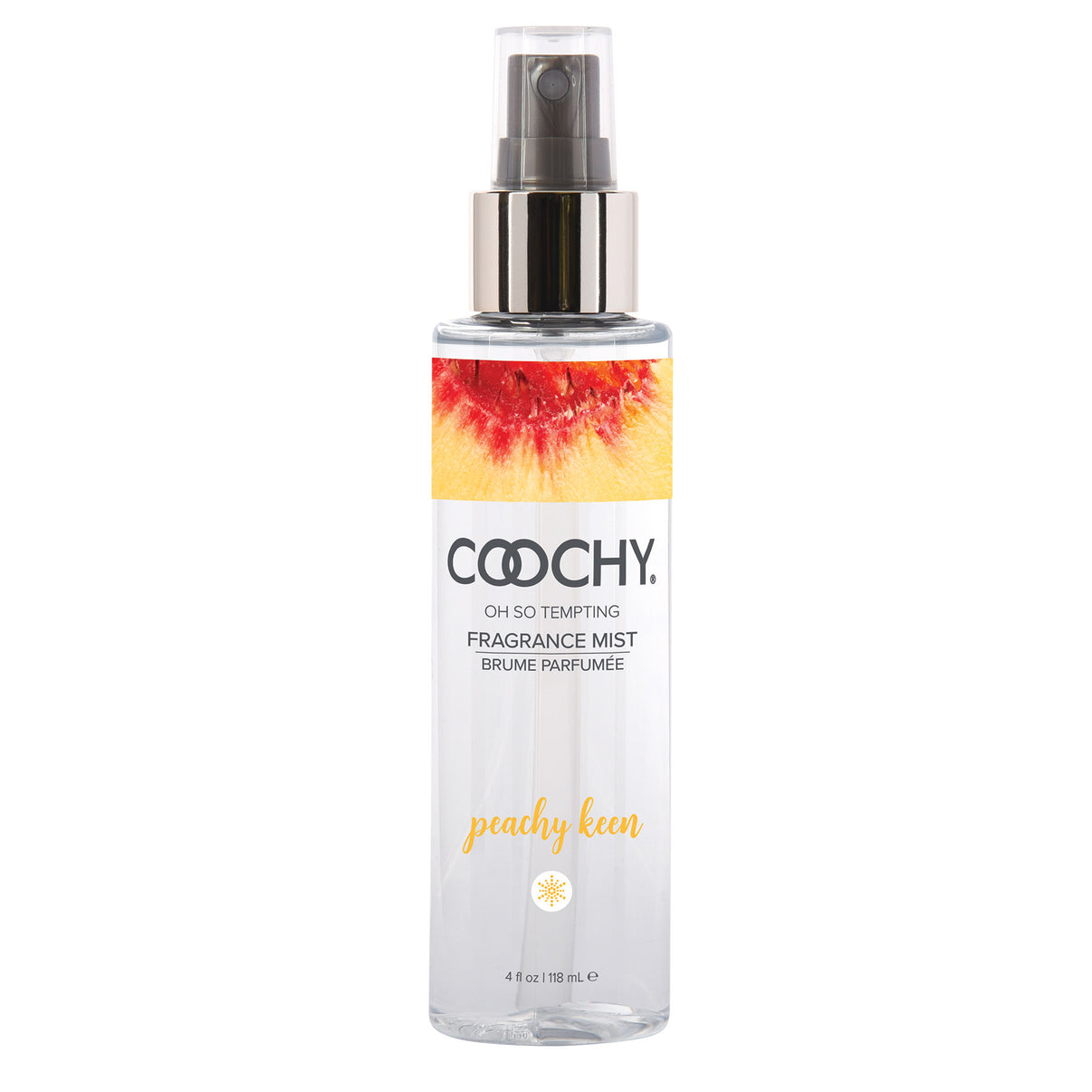 Coochy Oh So Tempting Fragrance Mist - Peachy Keen - 4 Fl. Oz. | 638258901802 | Discreet Personal Wellness