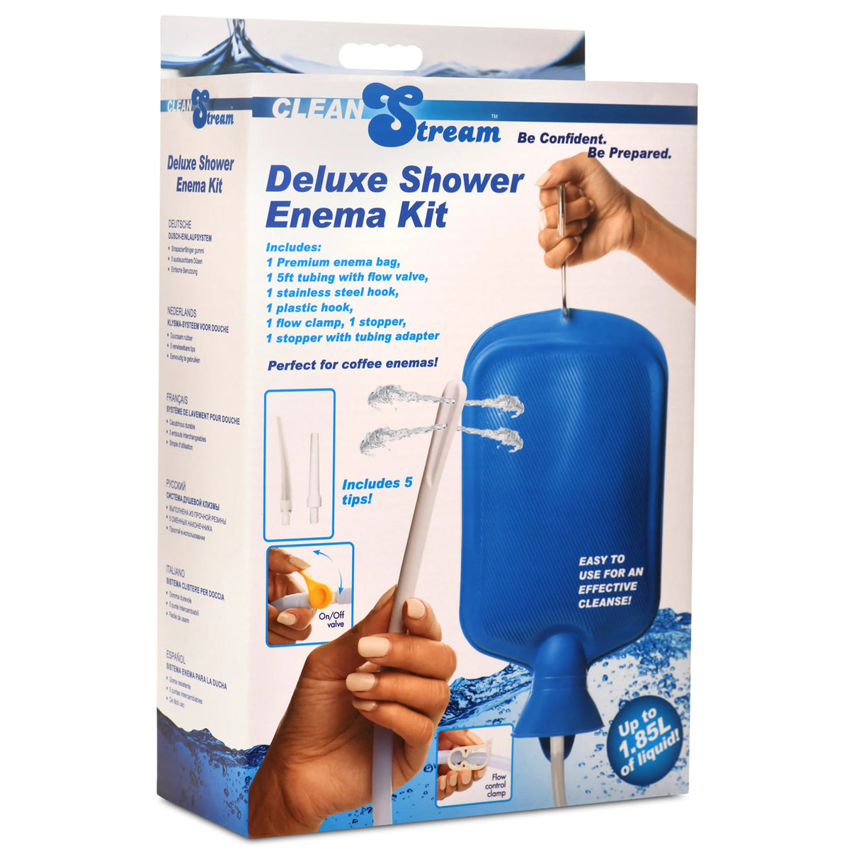 Deluxe Shower Enema Kit - Blue | 848518053701 | Discreet Personal Wellness
