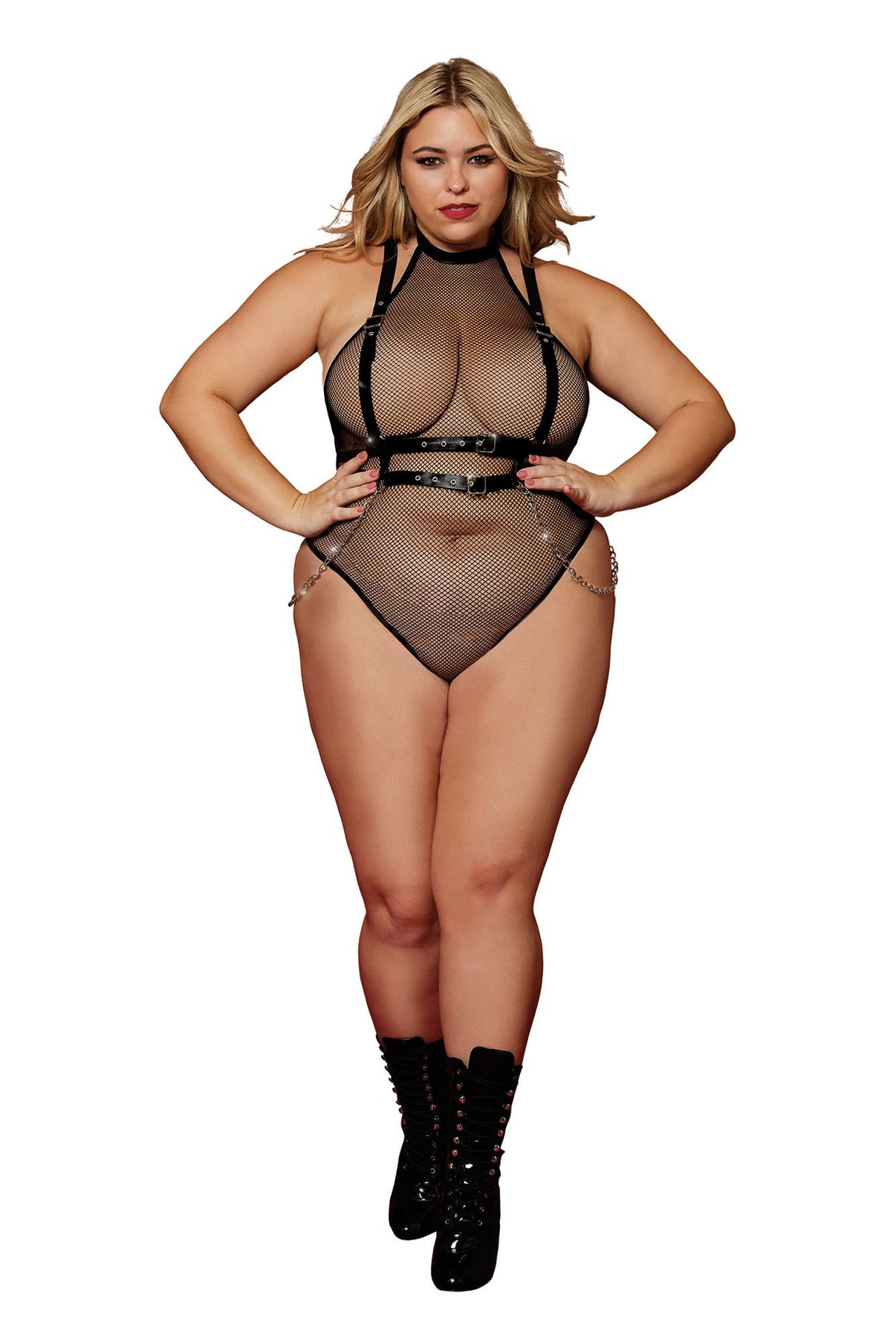 Teddy and Harness - Queen Size - Black | 888368347049 | Discreet Personal Wellness