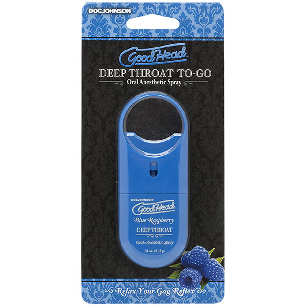 Goodhead - Deep Oral Spray to-Go - Blue Raspberry - .33 Oz. | 782421069254 | Discreet Personal Wellness