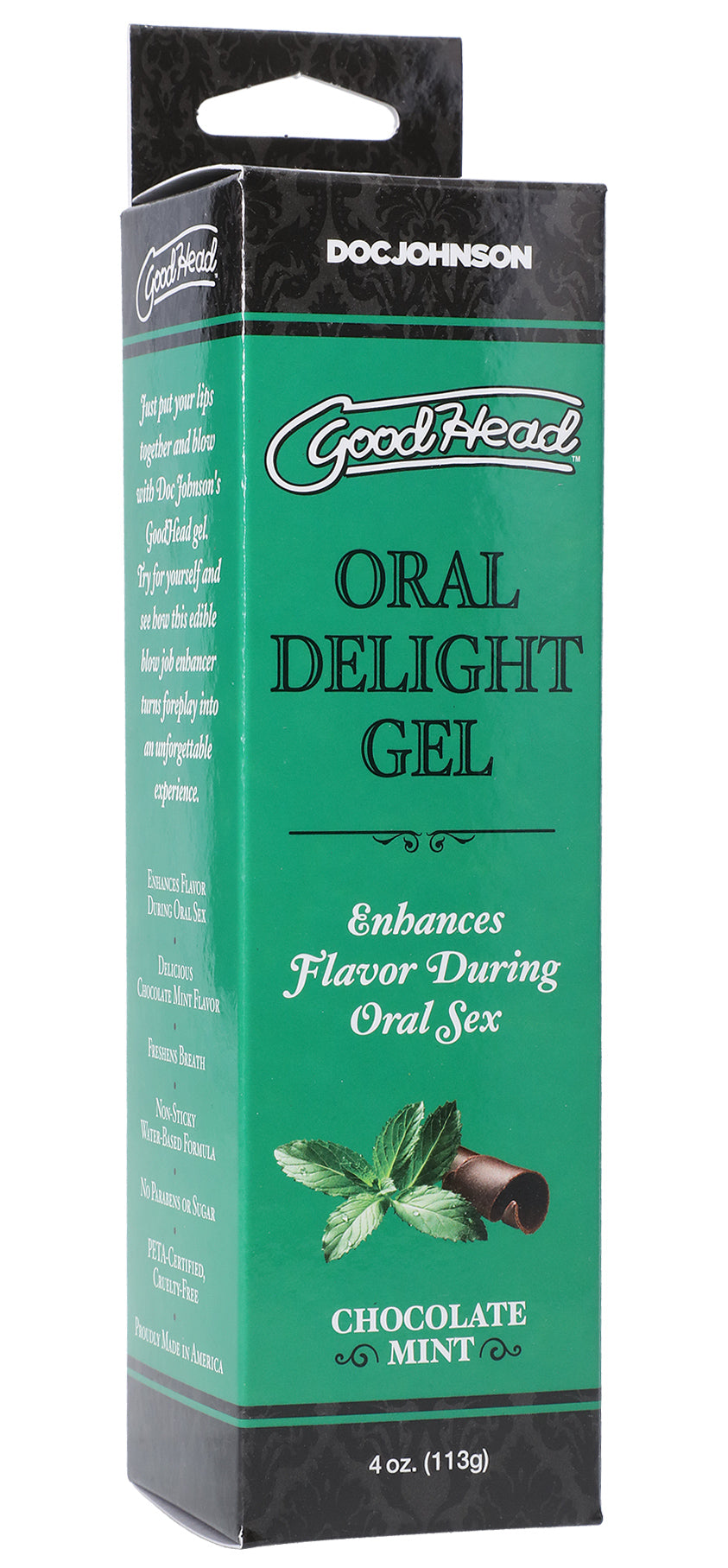 Goodhead - Oral Delight Gel - Chocolate Mint - 4 Oz. | 782421081683 | Discreet Personal Wellness
