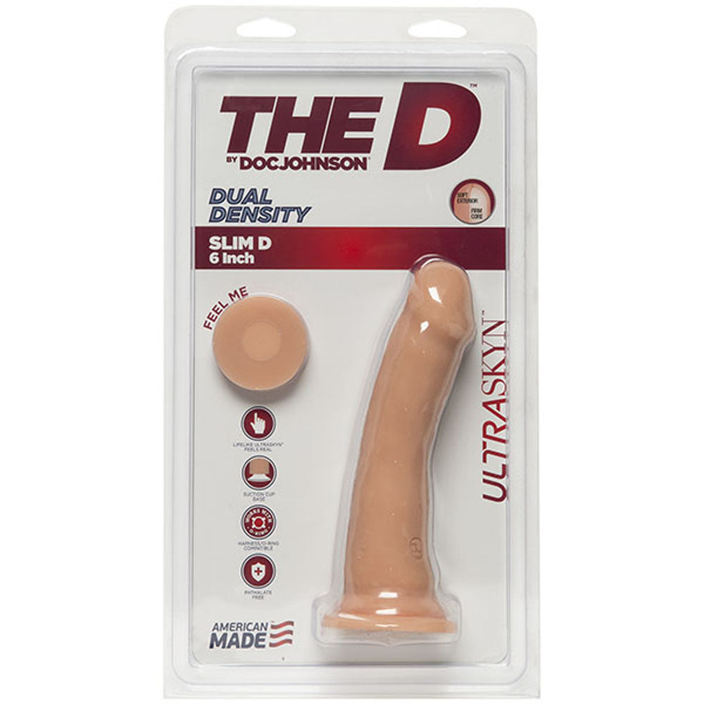 The D - Slim D - 6 Inch Without Balls - Ultraskyn - Vanilla | 782421069537 | Discreet Personal Wellness