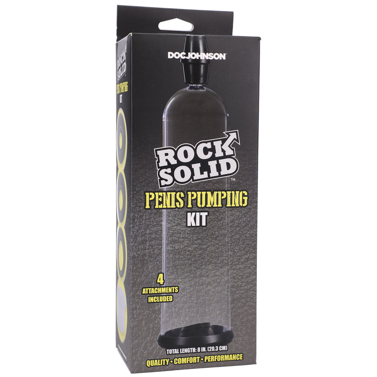 Rock Solid - Penis Pumping Kit - Black/clear | 782421086459 | Discreet Personal Wellness
