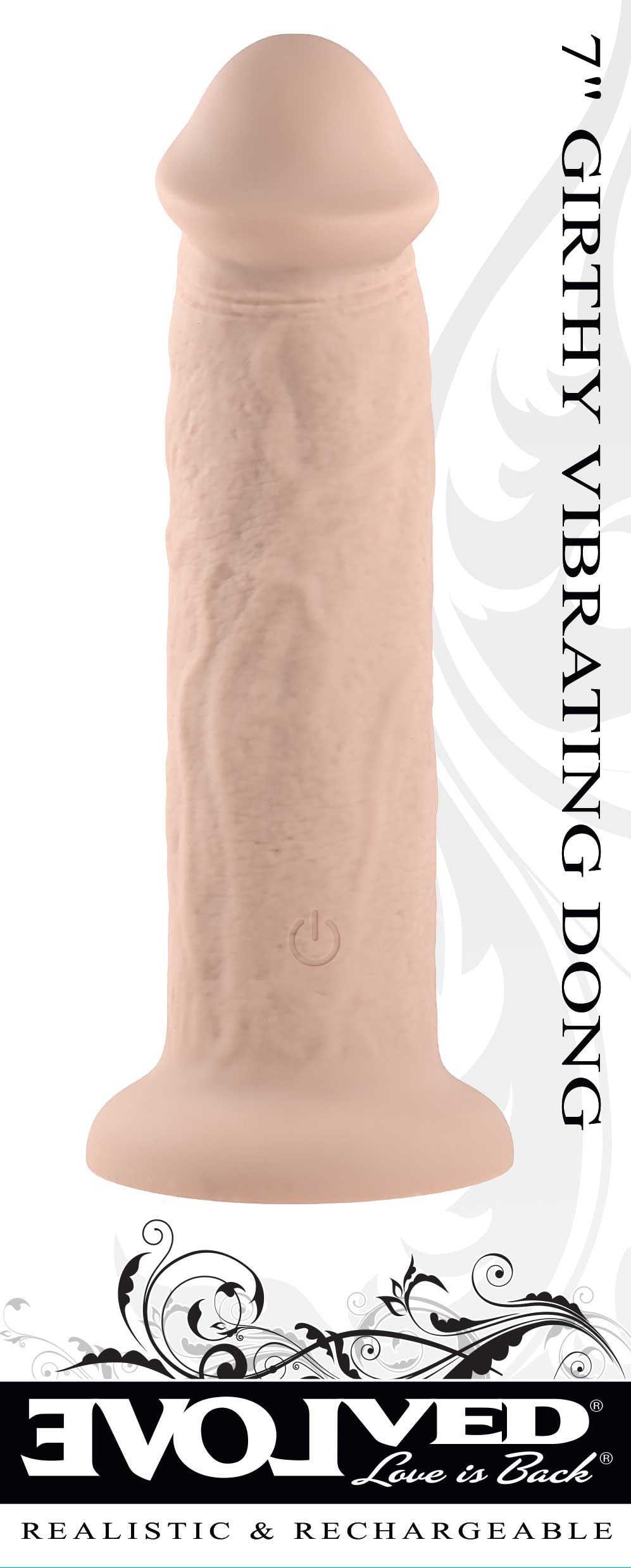 7 Inch Girthy Vibrating Penis - Light | 844477022734 | Discreet Personal Wellness