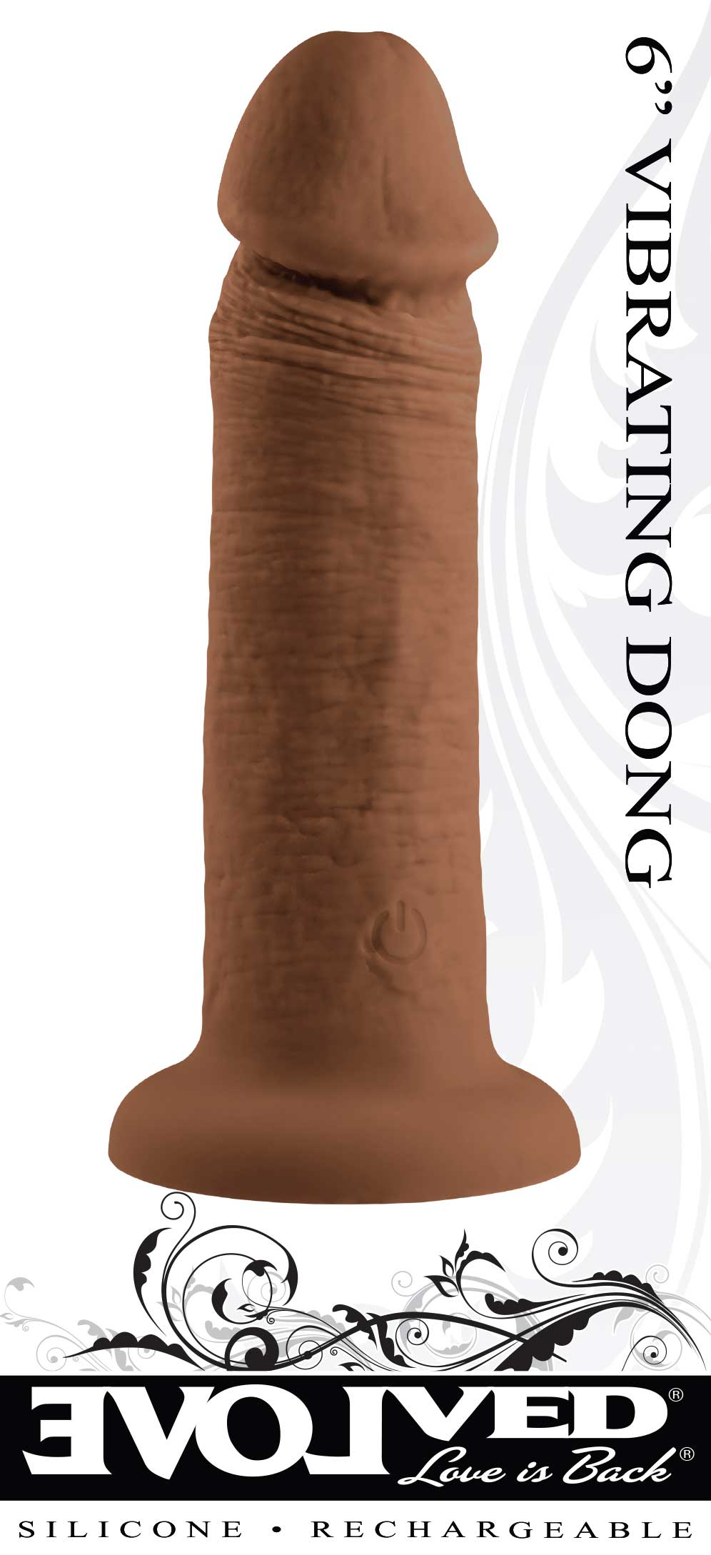 6 Inch Girthy Vibrating Penis - Dark | 844477022765 | Discreet Personal Wellness