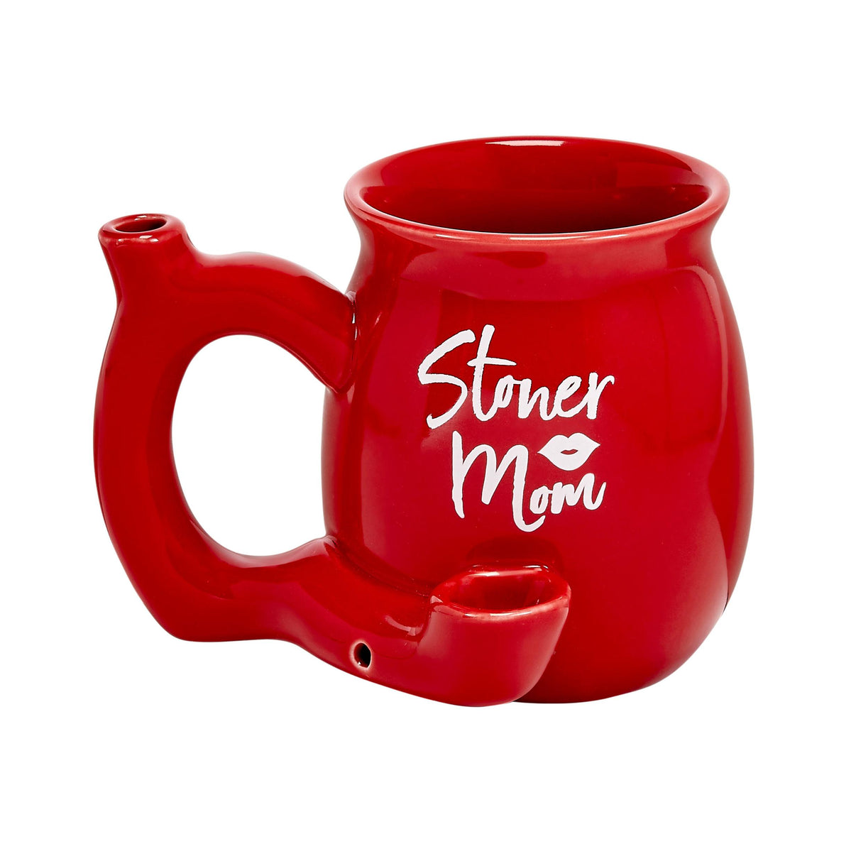 Stoner Mom Mug - Red With White Logo | 638054880851 | Discreet Personal Wellness