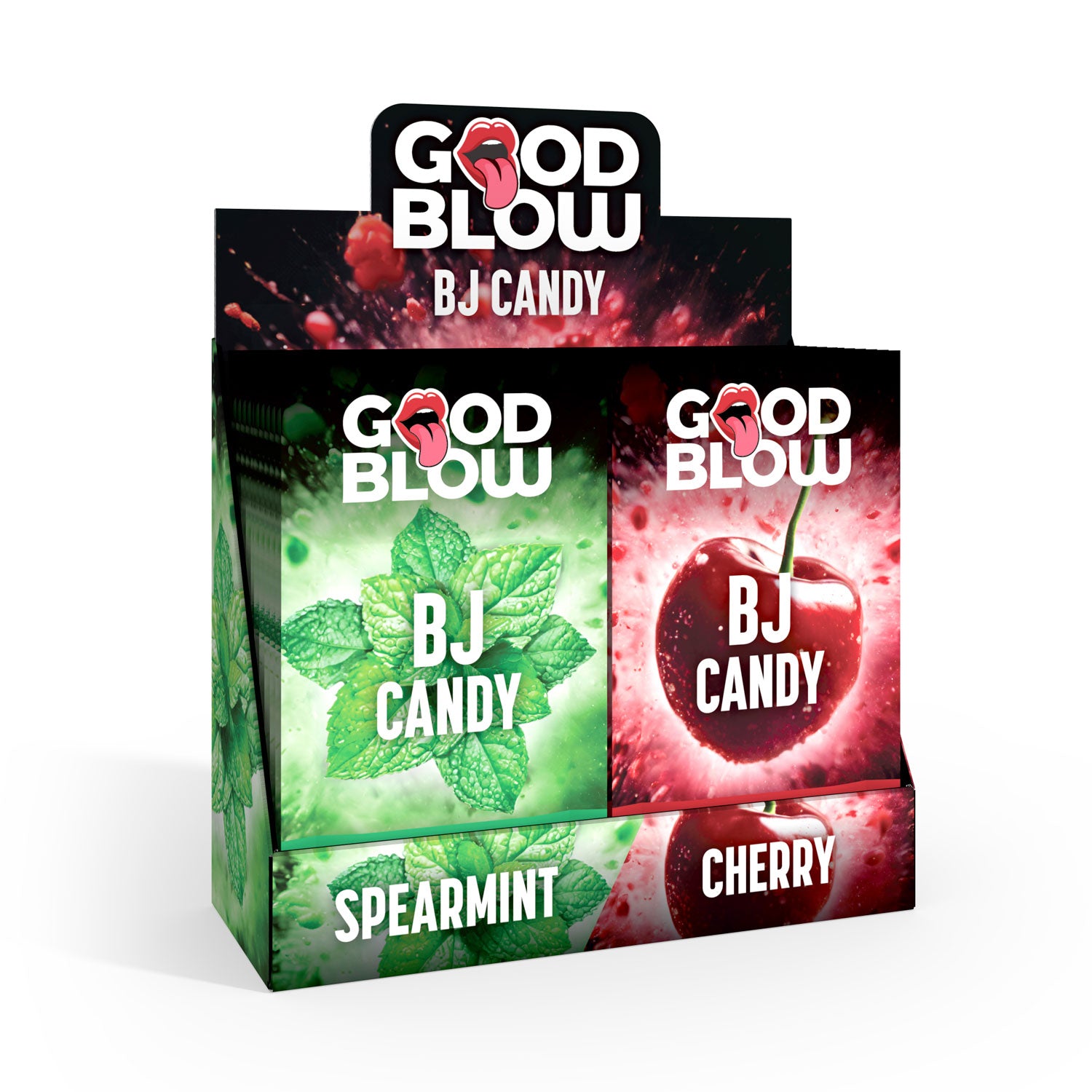 Bj Candy Pop Display Spearmint/cherry 24 Pcs | Discreet Personal ...
