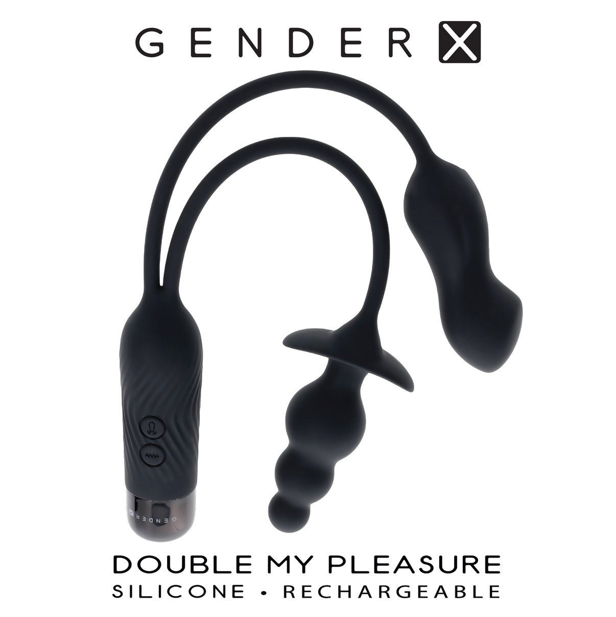 Double My Pleasure - Black | 844477023113 | Discreet Personal Wellness
