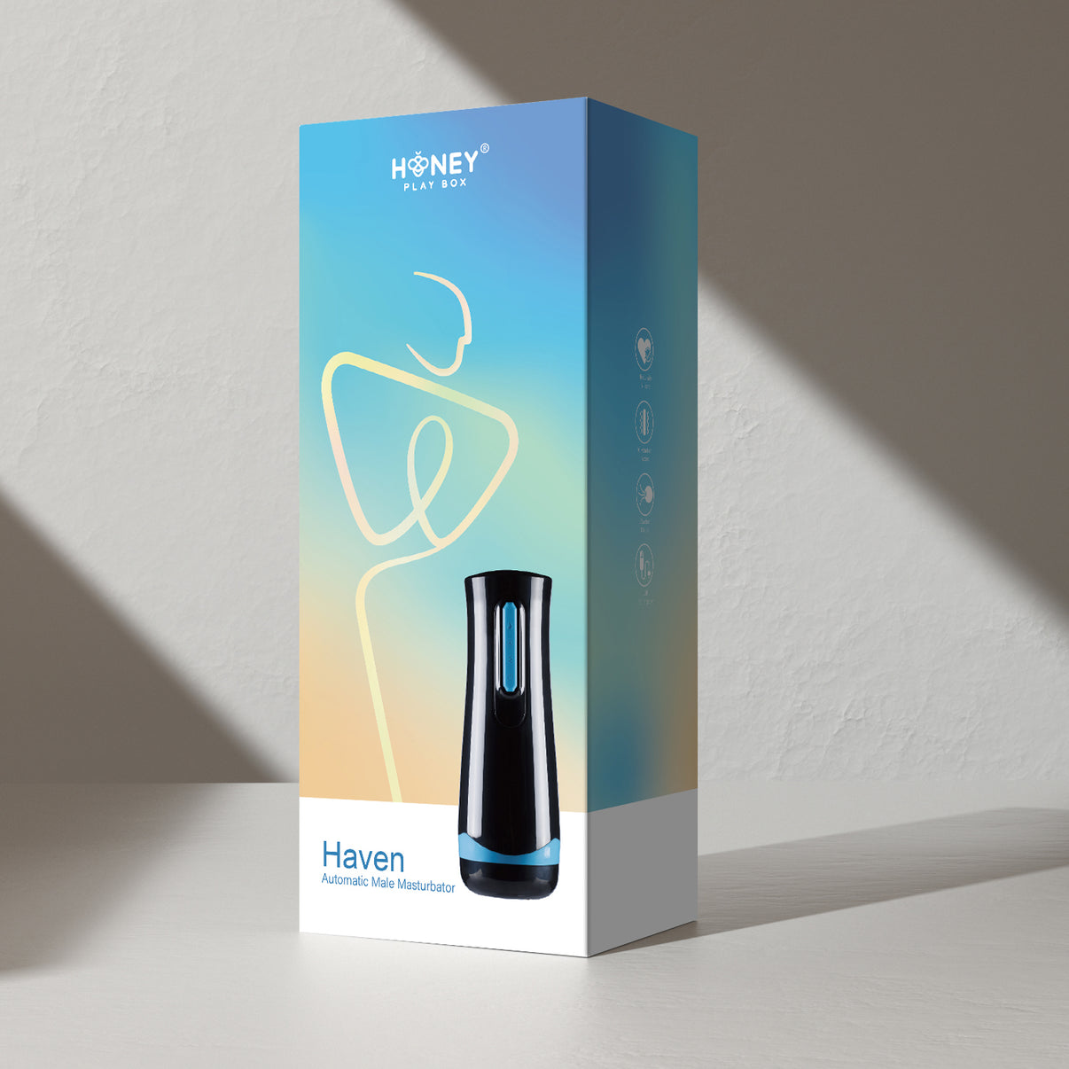 Haven - Electric Oral Masturbator - Black | 794568044384 | Discreet Personal Wellness