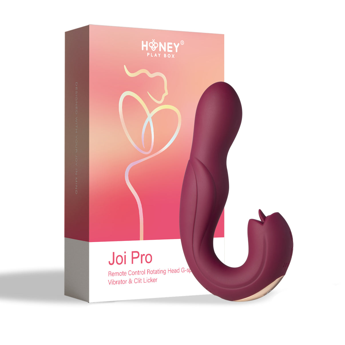 Joi Pro - Remote Control G-Spot and Clitoris Stimulator - Maroon | 710022363945 | Discreet Personal Wellness