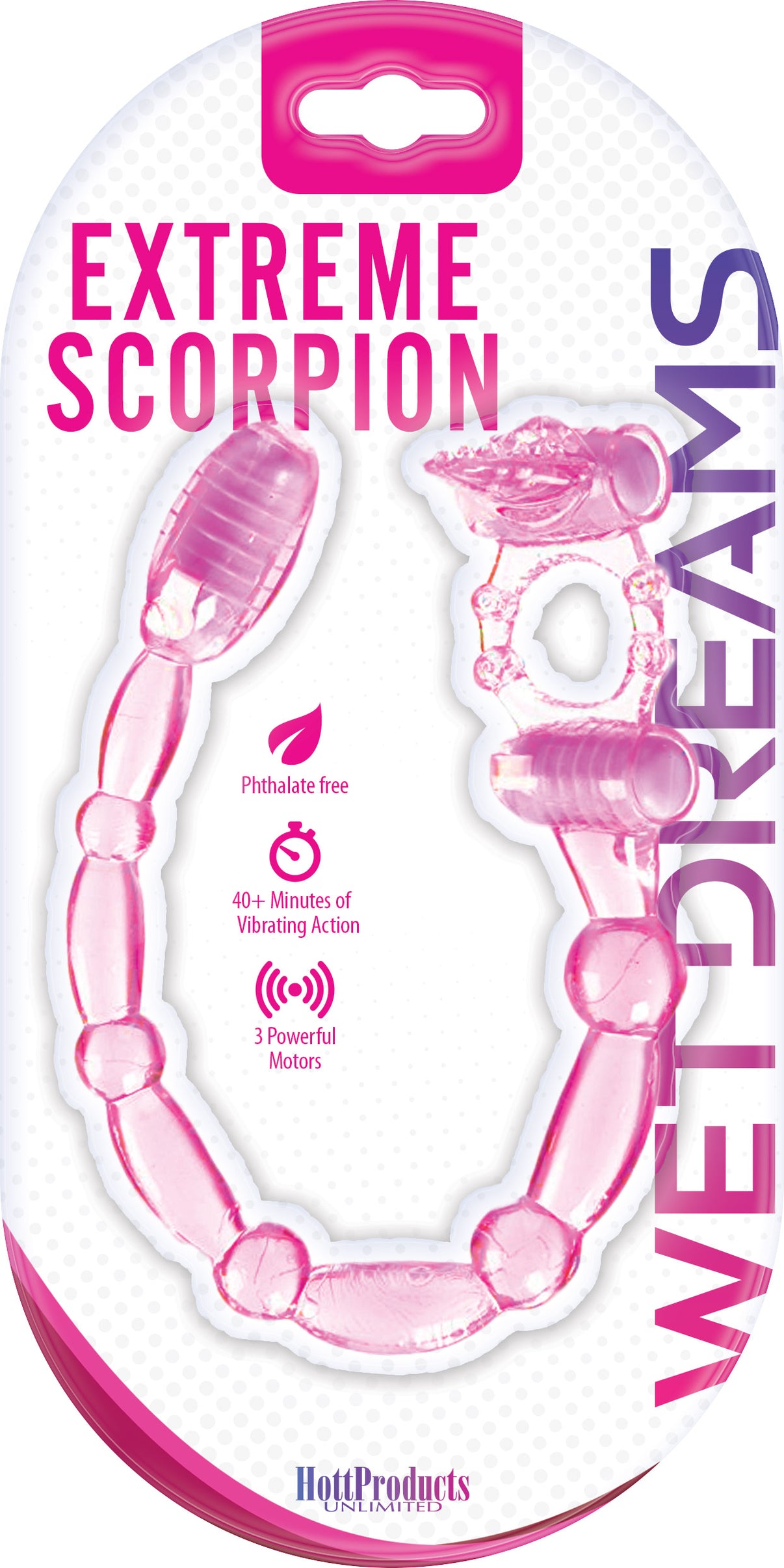 Super Xtreme Vibe Scorpion With Dual Stinger Anal Vibe - Magenta | 818631022984 | Discreet Personal Wellness