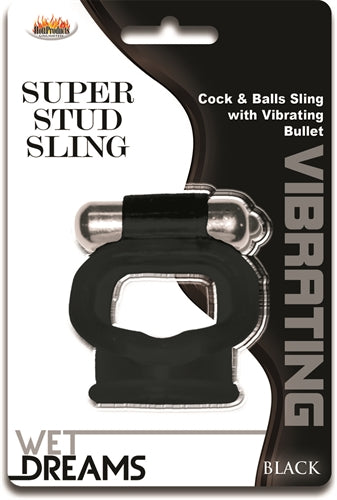 Wet Dreams Super Stud Sling - Black | 818631029358 | Discreet Personal Wellness
