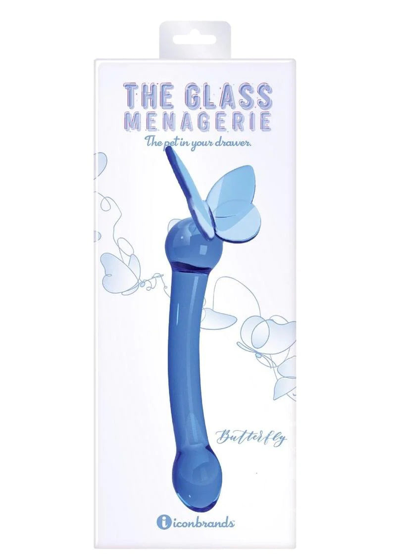 Glass Menagerie - Butterfly Glass G-Spot - Dark Blue | 847841011020 | Discreet Personal Wellness