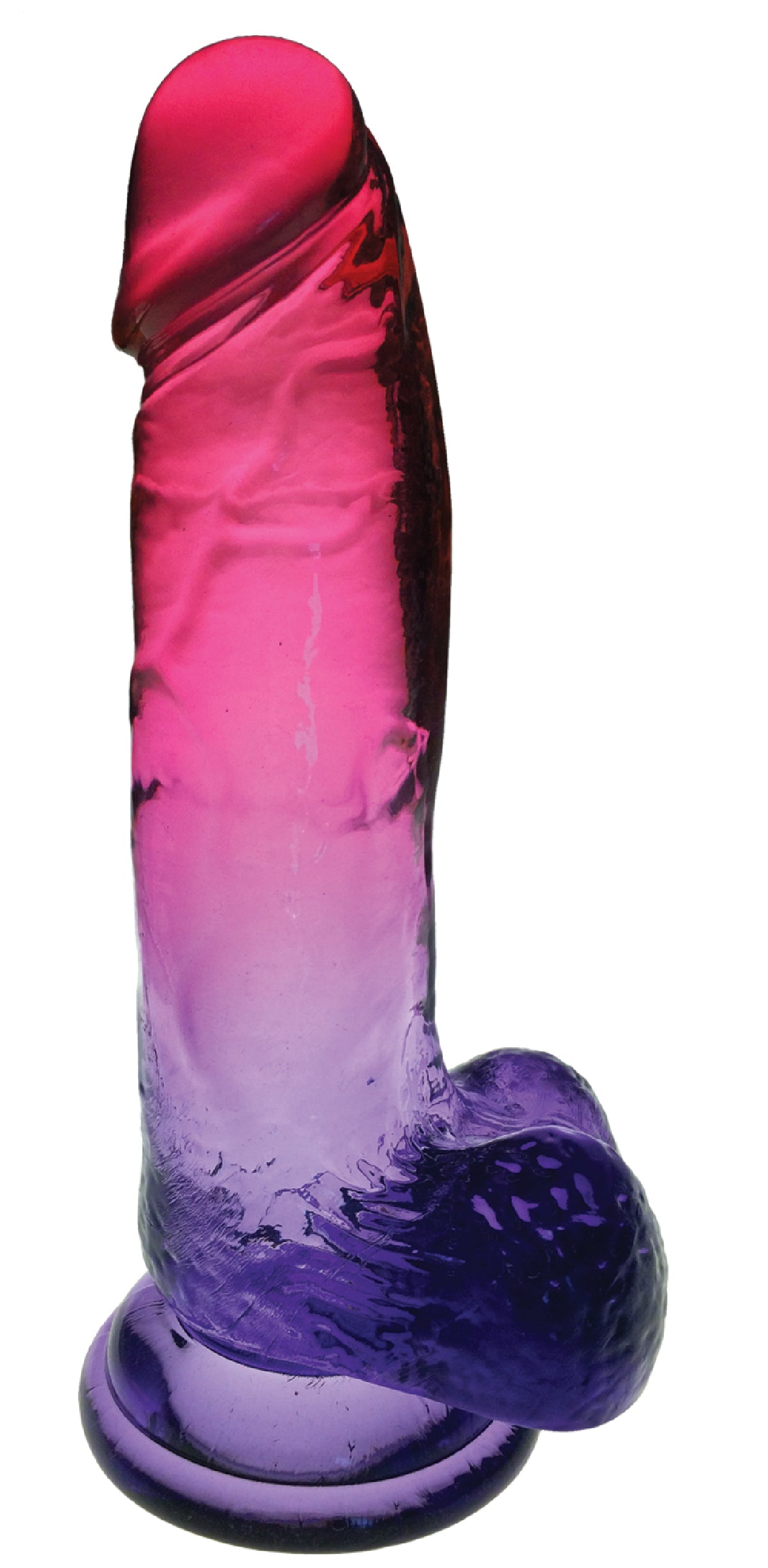 Shades - 8 Inch Gradient Penis - Pink and Plum | 847841013055 | Discreet Personal Wellness