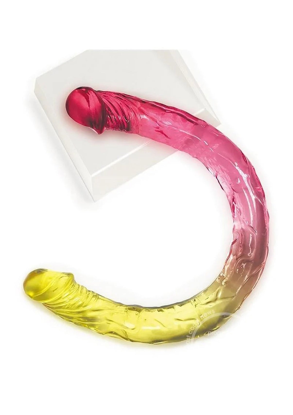 Shades - 17 Inch Double Penis - Pink and Yellow | 847841013062 | Discreet Personal Wellness