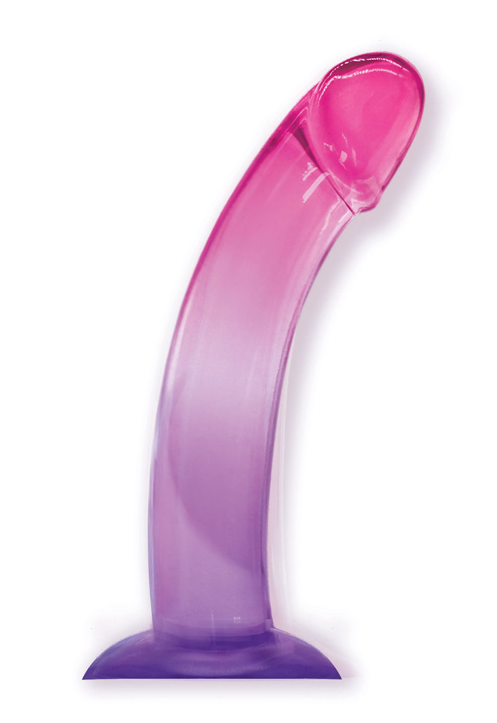 Shades, 8.25" Smoothie Jelly Tpr Gradient Penis - Purple and Pink | 847841013093 | Discreet Personal Wellness