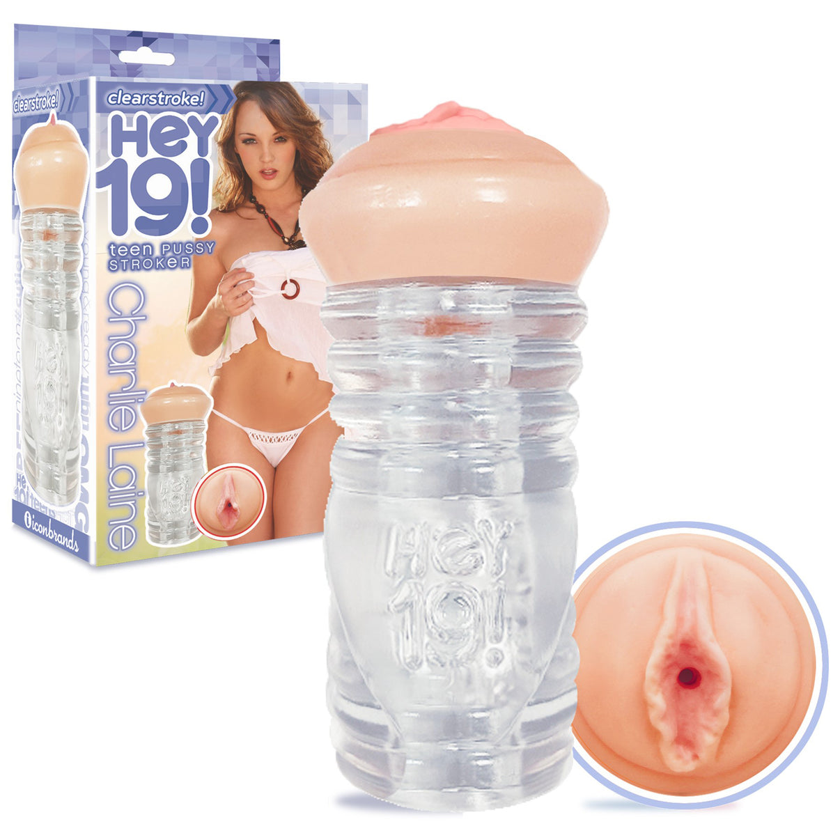Hey 19 - Clear Vagina Celebrity Stroker - Charlie Laine | 847841024242 | Discreet Personal Wellness