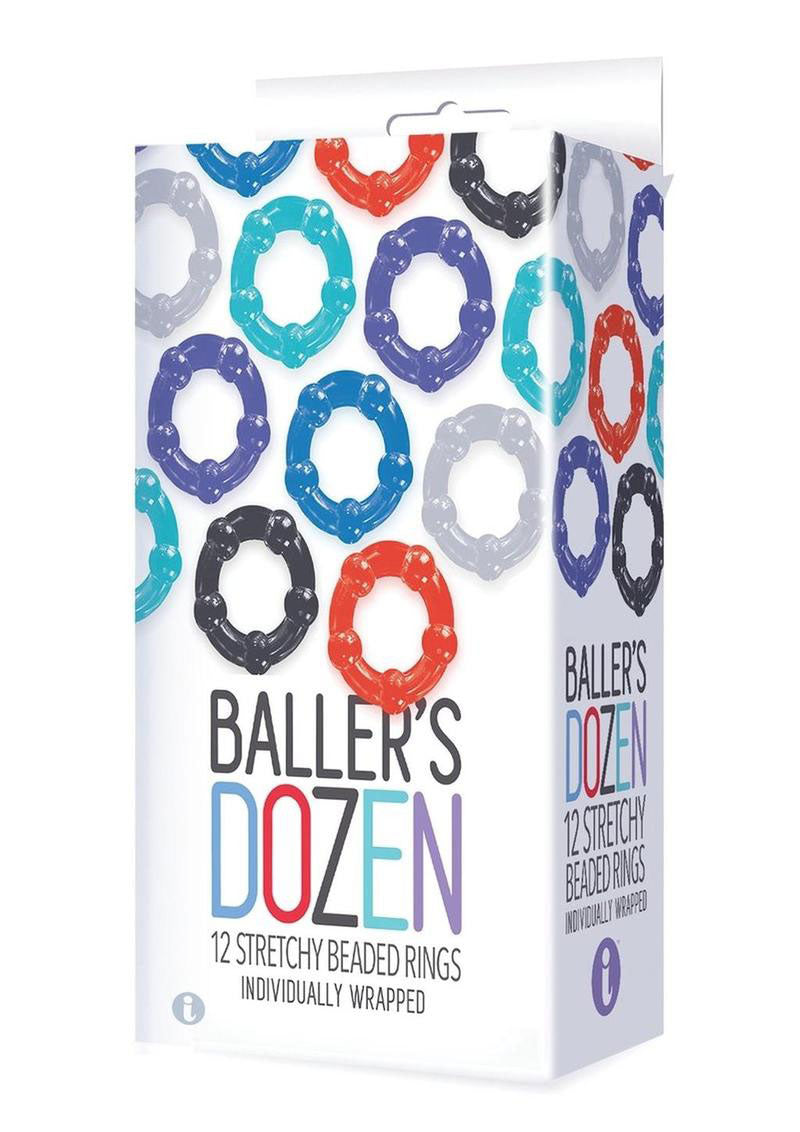 The 9's - Baller Dozen Beaded - 12 Pc Penis Ring Set | 847841026987 | Discreet Personal Wellness