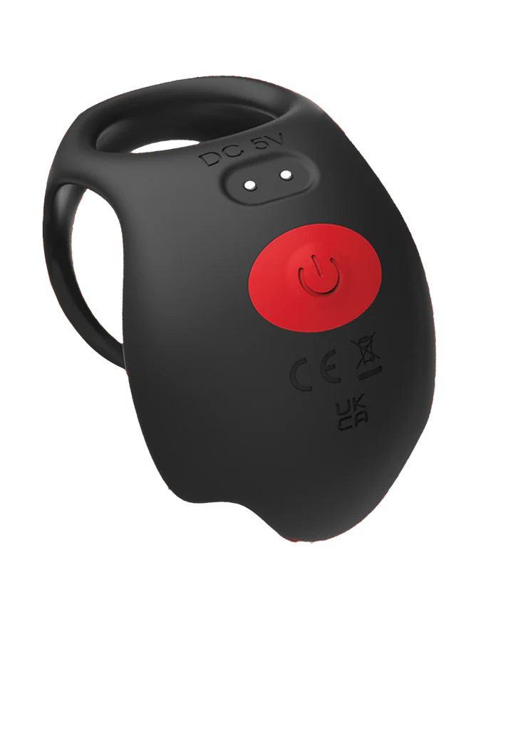 Red Dot Vibrating Penis Ring V3 With Remote - Black/red | 847841050784 | Discreet Personal Wellness