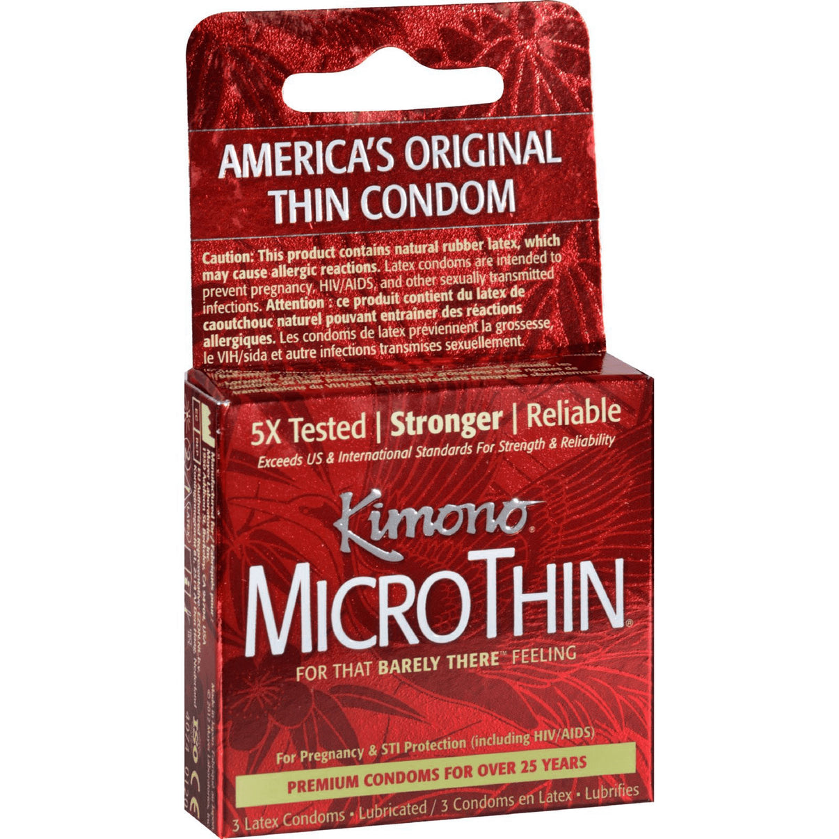 Kimono Microthin Ribbed Plus Sensi-Dots - 3 Pack | 016169070037 | Discreet Personal Wellness