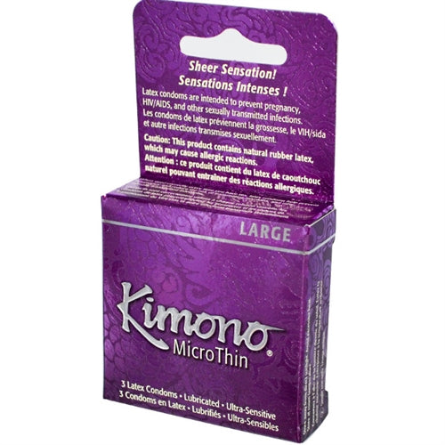 Kimono Microthin Large - 3 Pack | 016169080036 | Discreet Personal Wellness