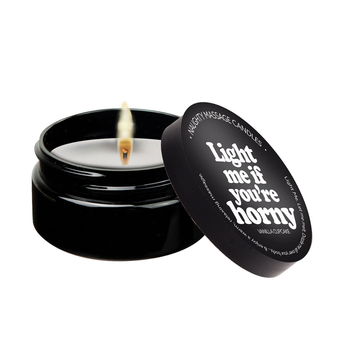 Light Me if You're Horny - Massage Candle - 2 Oz - Vanilla | 739122143028 | Discreet Personal Wellness