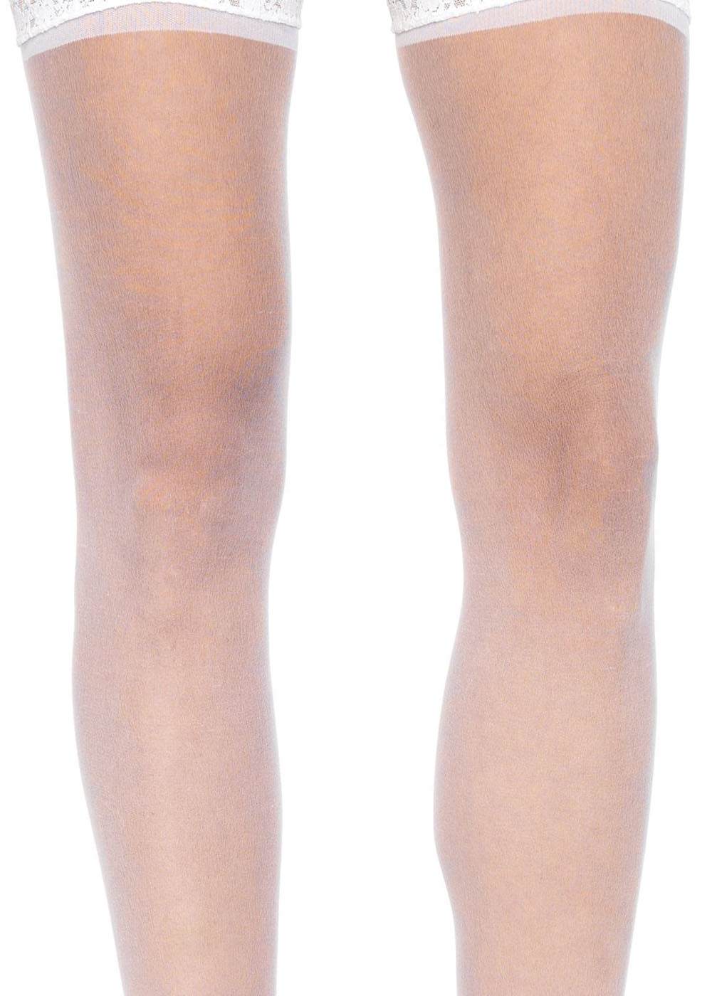 Sheer Thigh Highs - One Size - White | 714718002880 | Discreet Personal Wellness