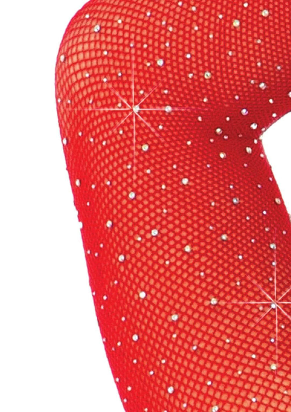 Rhinestone Snap Crotch Bodysuit - One Size - Red | 714718547459 | Discreet Personal Wellness
