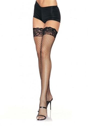 Industrial Net Stay Up Thigh Highs - One Size - Black | 714718026510 | Discreet Personal Wellness