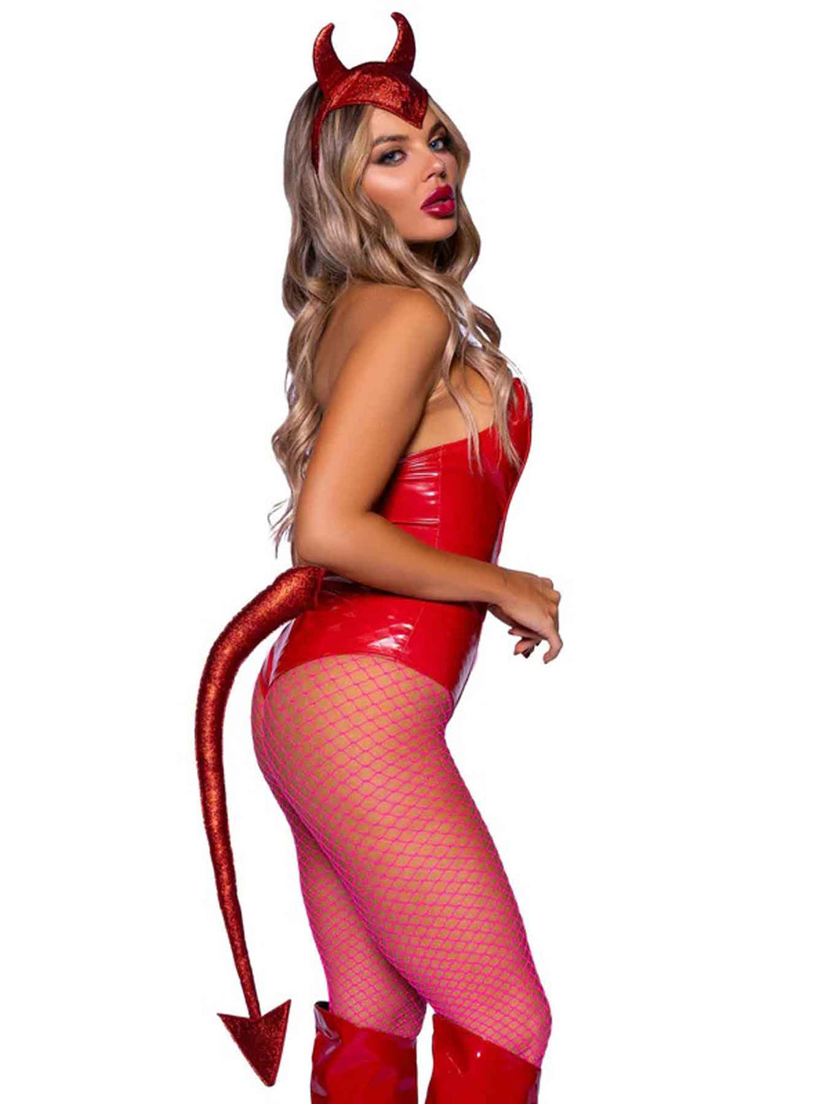 Devil Horns Headband and Tail Set - Red | 714718564821 | Discreet Personal Wellness