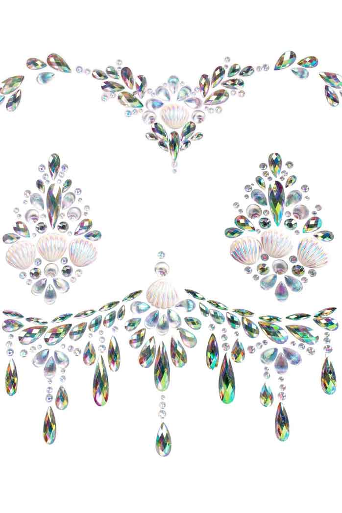 Siren Adhesive Body Jewels Sticker - Clear | 714718572710 | Discreet Personal Wellness
