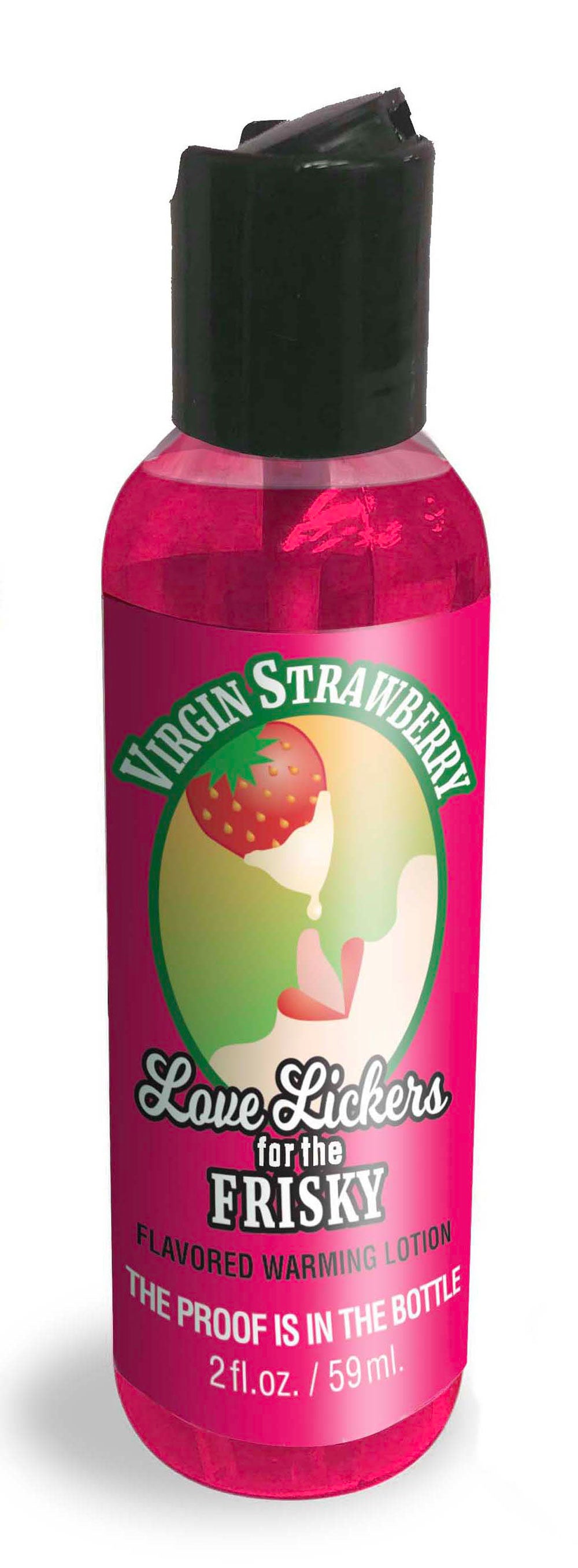 Love Lickers Massage Oil - Virgin Strawberry - 1.76 Fl. Oz. | 685634000284 | Discreet Personal Wellness