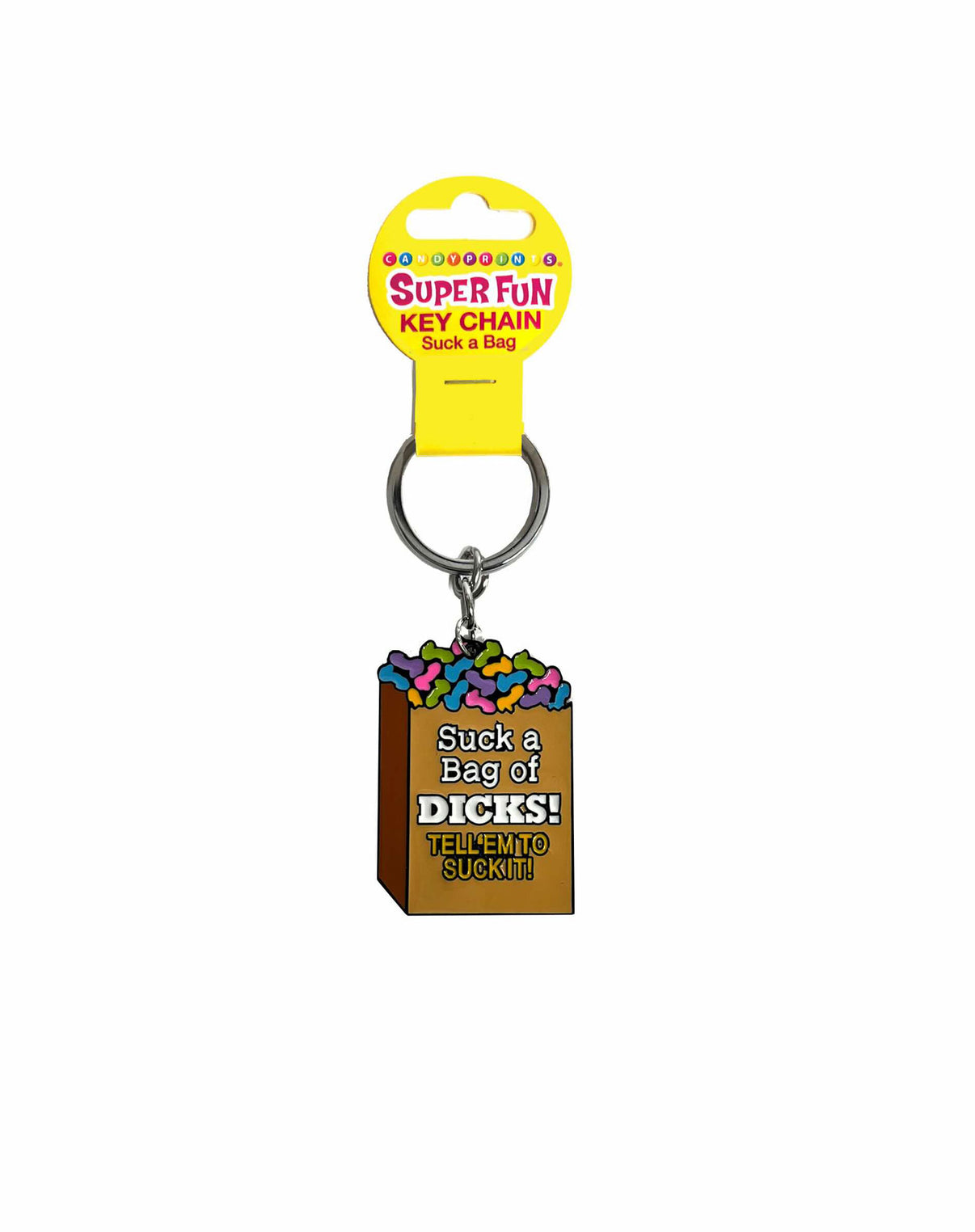 Super Fun Key Chain, Suck a Bag of Penis | 817717011782 | Discreet Personal Wellness