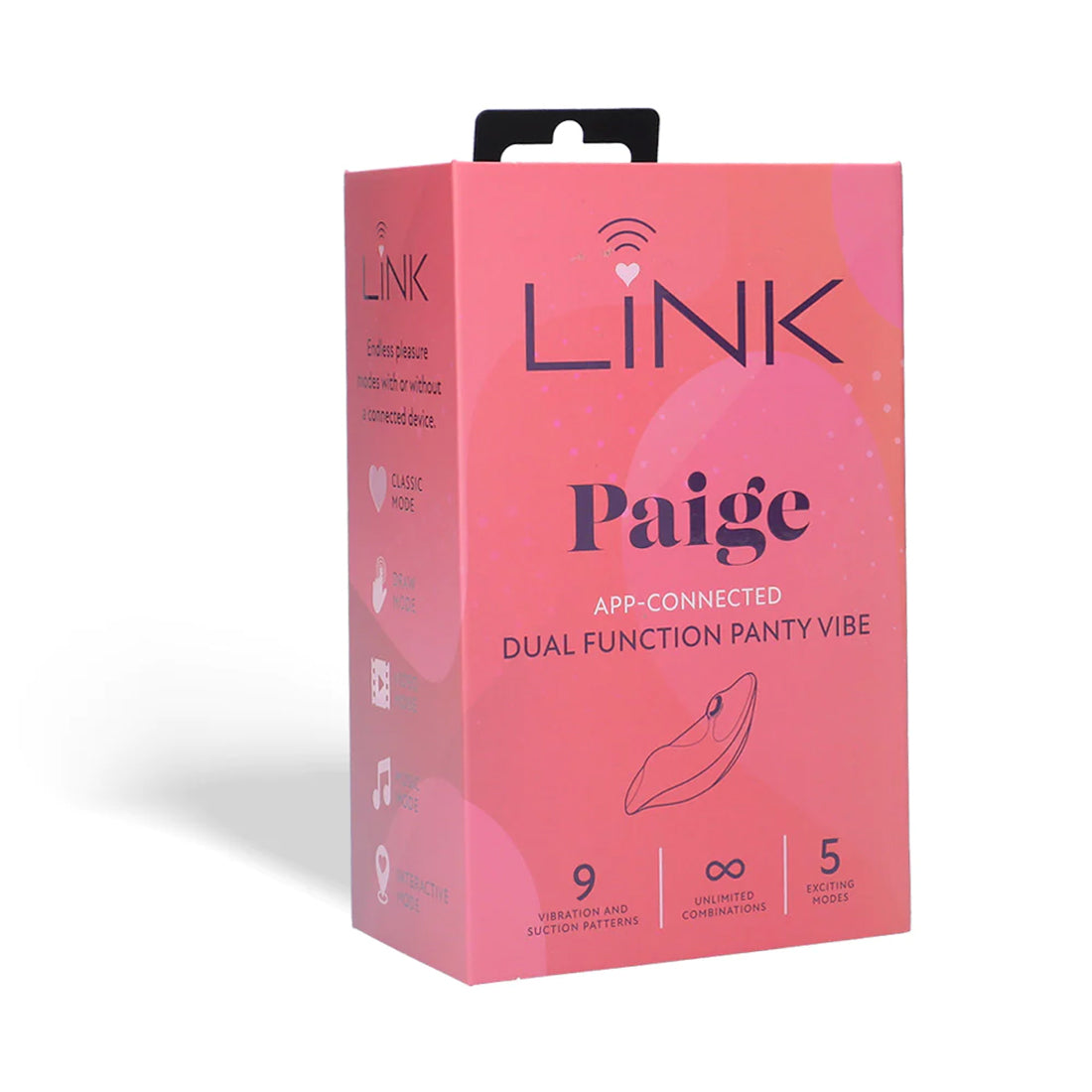 Link Paige - App Connected Dual Function Panty Vibe - Purple | 850013071920 | Discreet Personal Wellness