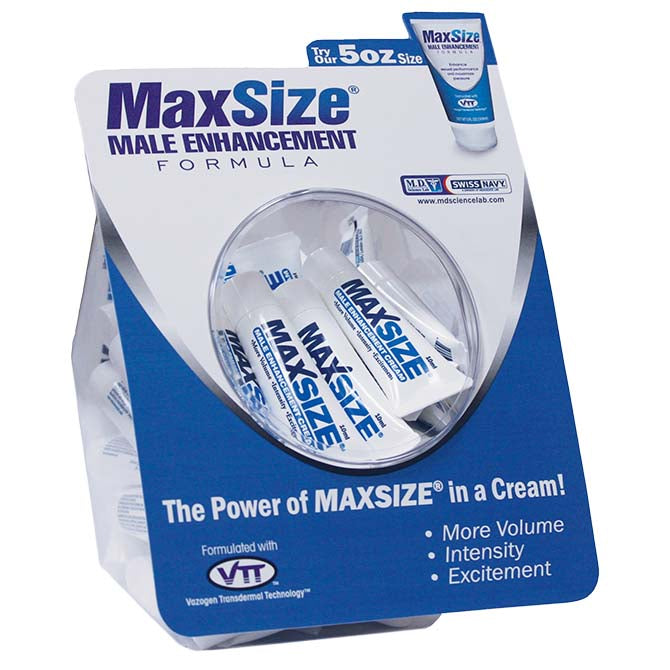Max Size Gel - 50 Count Fishbowl - 10ml Packets | | Discreet Personal Wellness