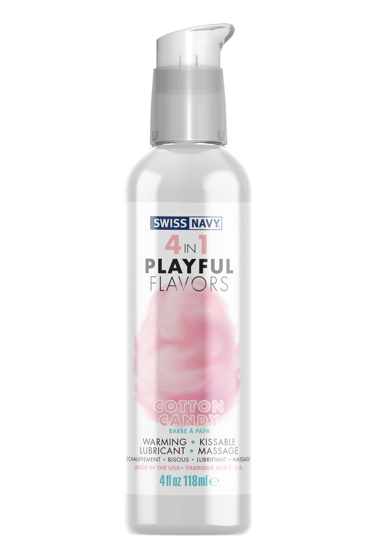 Swiss Navy 4-in-1 Playful Flavors - Cotton Candy 4 Oz | 699439007157 | Discreet Personal Wellness