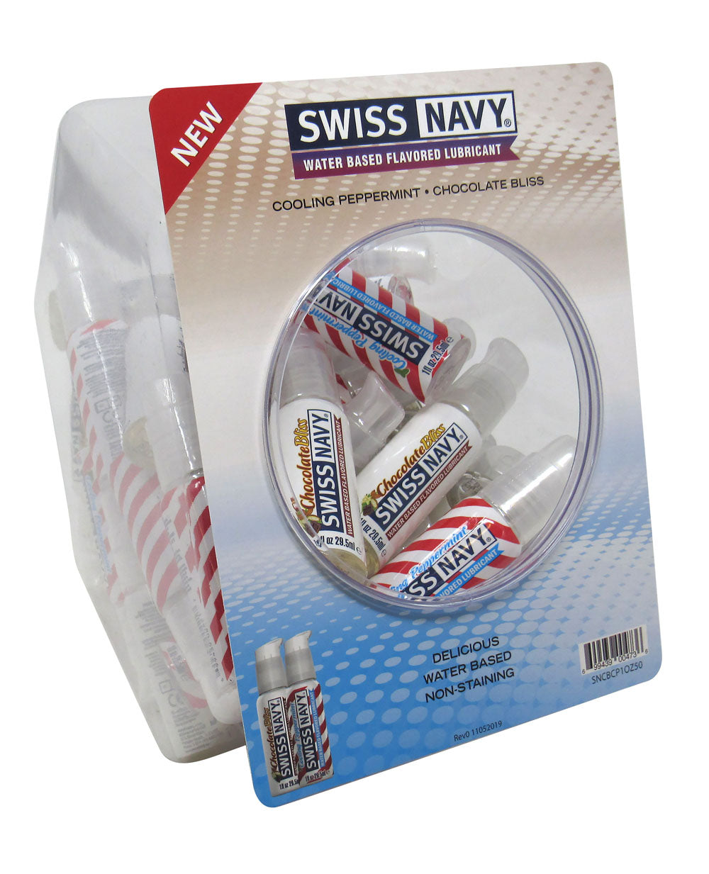 Swiss Navy Chocolate and Peppermint 1oz 50pc Fishbowl | 699439004736 | Discreet Personal Wellness
