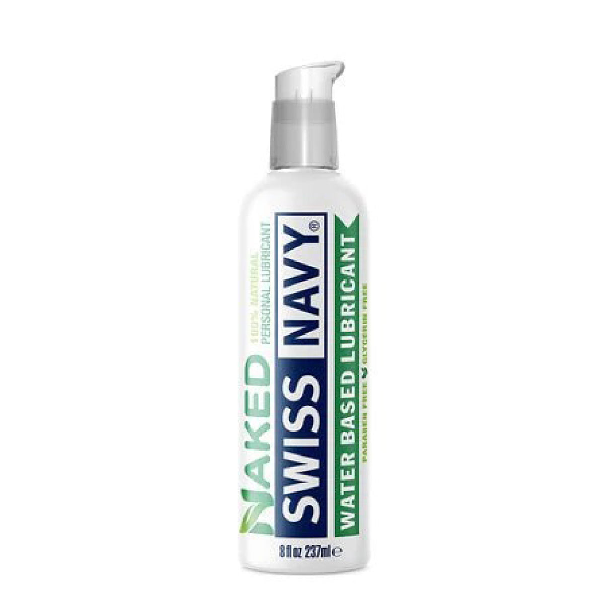 Swiss Navy Naked Water Based Lubricant 8 Oz | 699439007294 | Discreet Personal Wellness