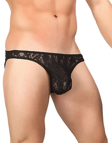 Stretch Lace Wonder Bikini - Large - Black | 845830054348 | Discreet Personal Wellness