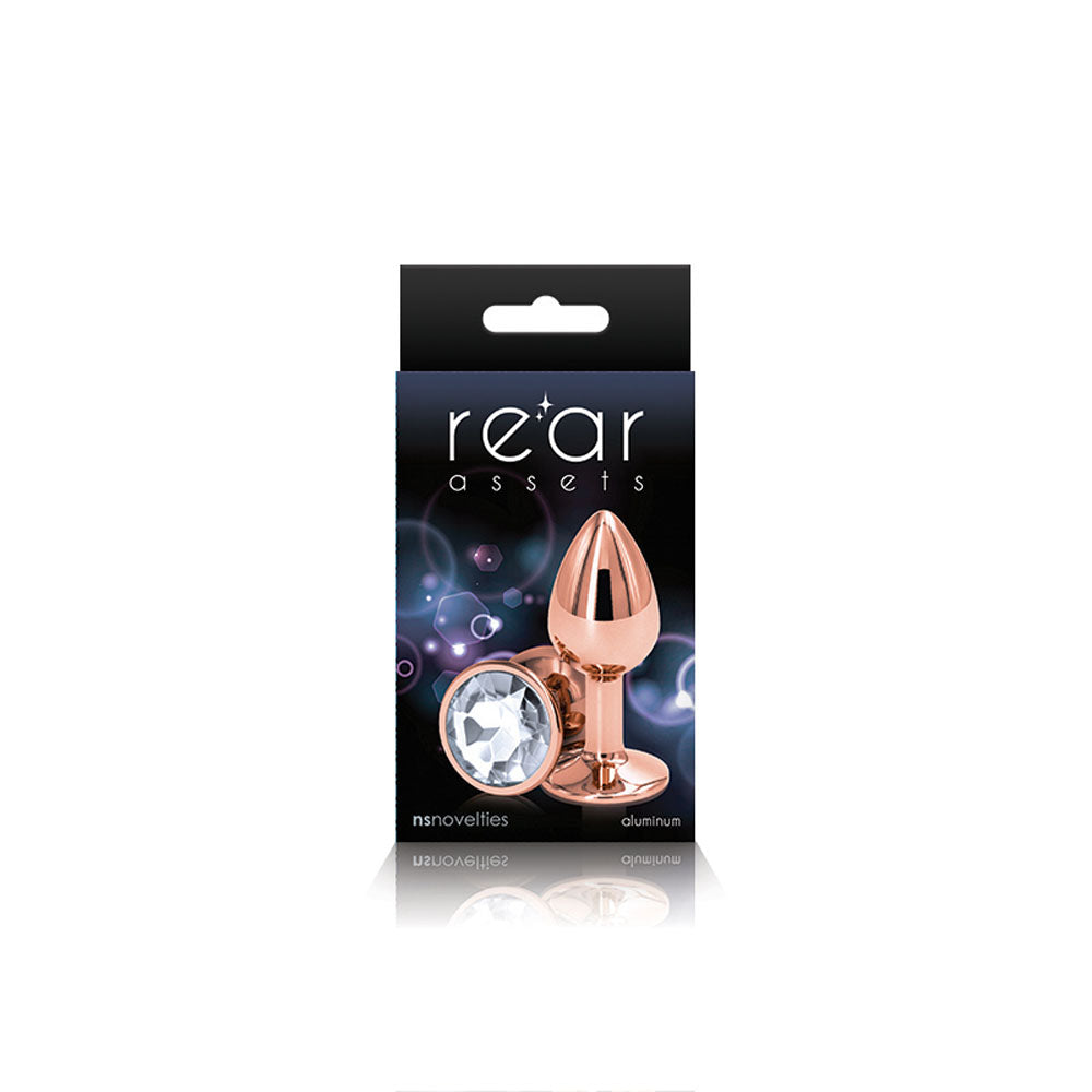 Rear Assets - Rose Gold - Small - Clear | 657447103001 | Discreet Personal Wellness