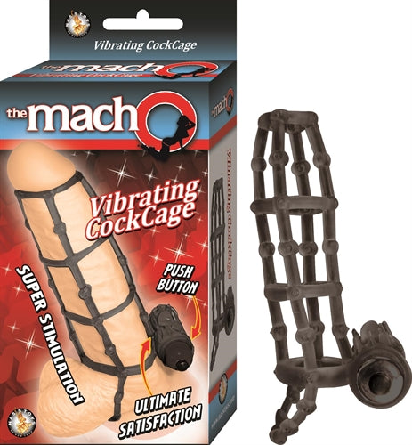 The Macho Vibrating Penis Cage - Black | 782631259520 | Discreet Personal Wellness