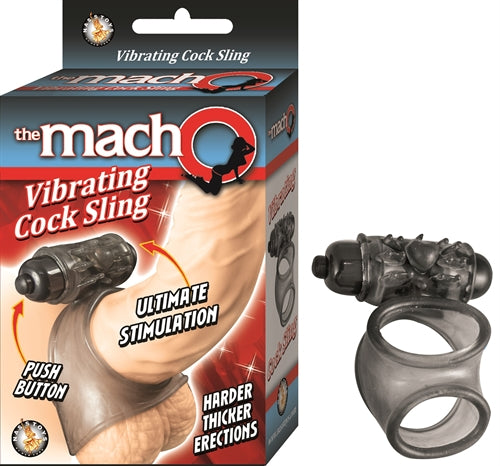 Macho Vibrating Penis Sling - Black | 782631259629 | Discreet Personal Wellness