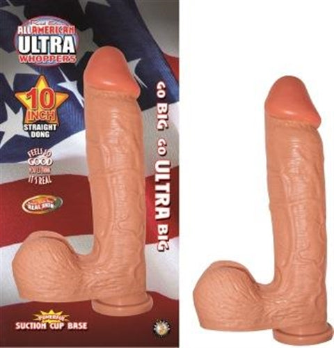 All American Ultra Whoppers - 10 inch Straight Penis -Flesh | 782631262407 | Discreet Personal Wellness
